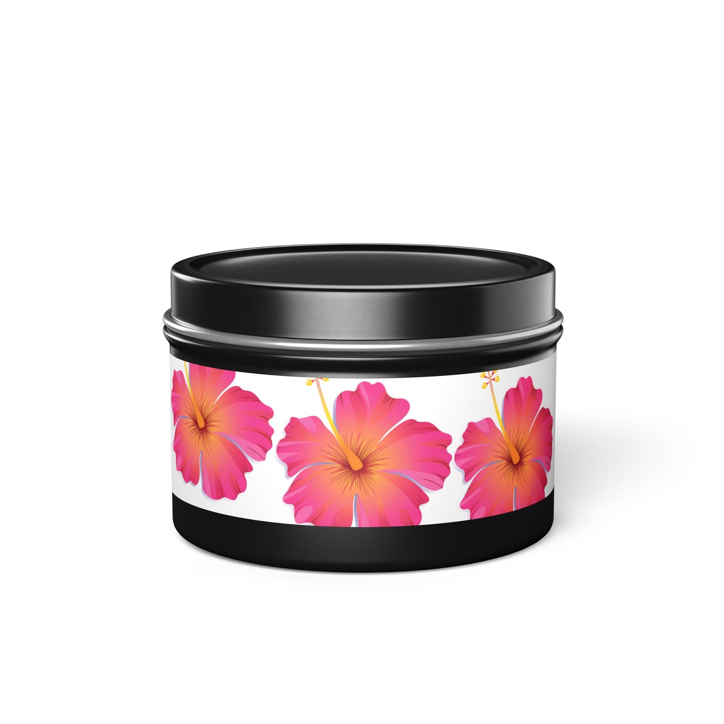 Tropical Hibiscus Scented Tin Candles - Perfect for Relaxation and Celebrations