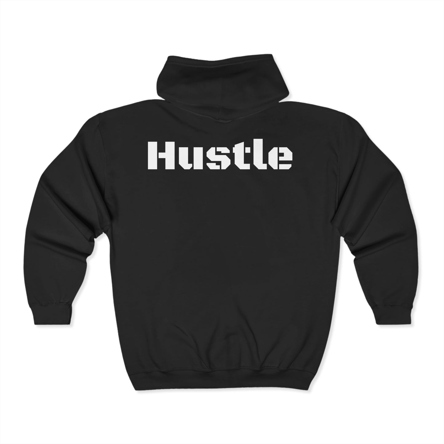 Hustle Unisex Zip Hoodie - Cozy & Motivational Wear for Everyday Success