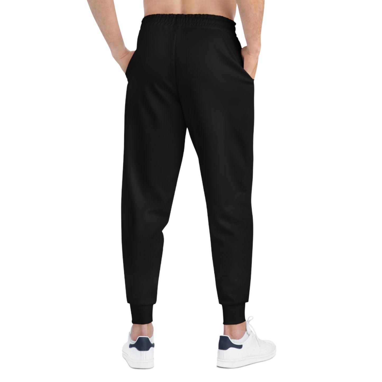 Men's Black Athletic Joggers - Comfortable Active Wear for Sports & Leisure