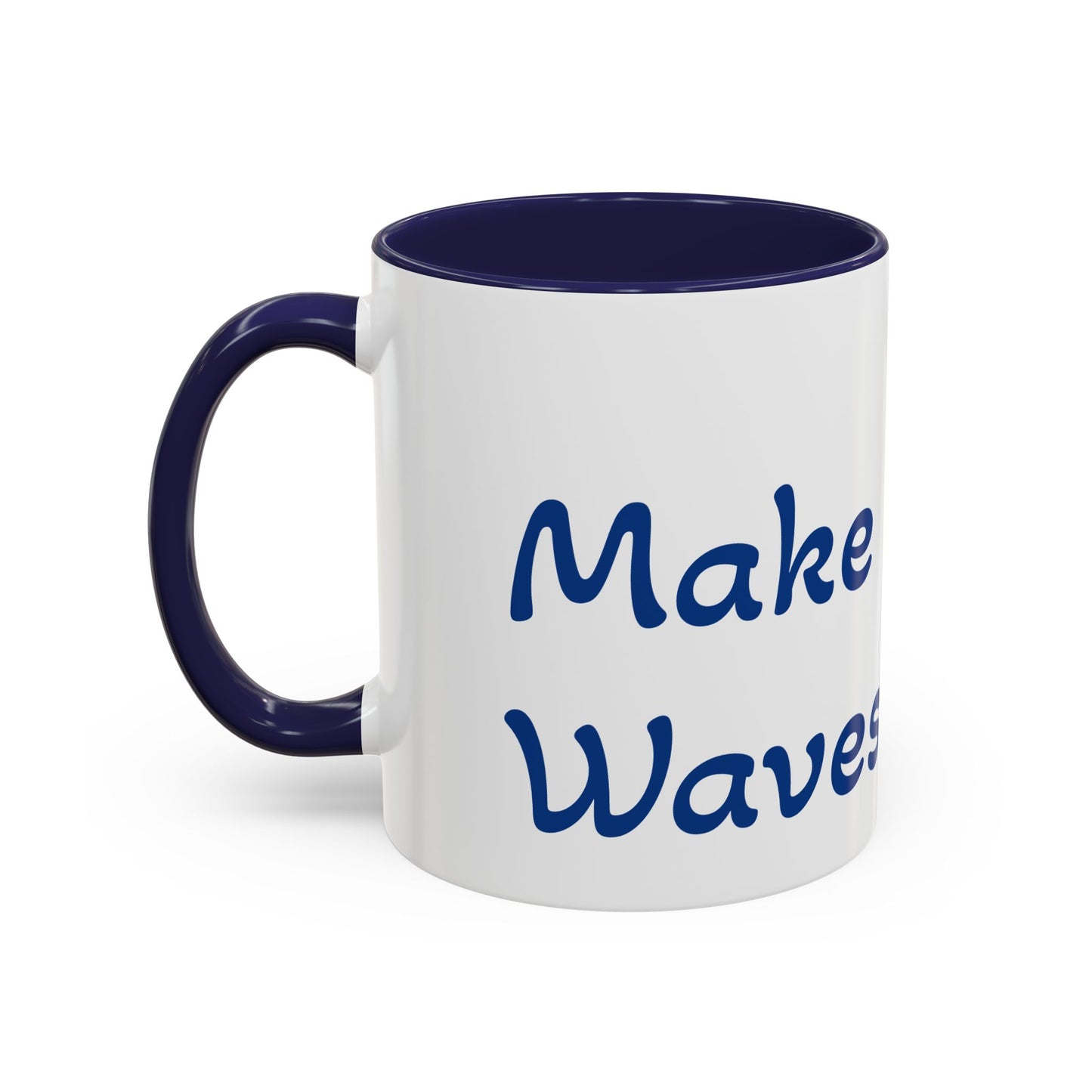 Surf's Up Accent Coffee Mug - Ocean Wave Design, Motivational Quotes, Perfect Gift for Beach Lovers