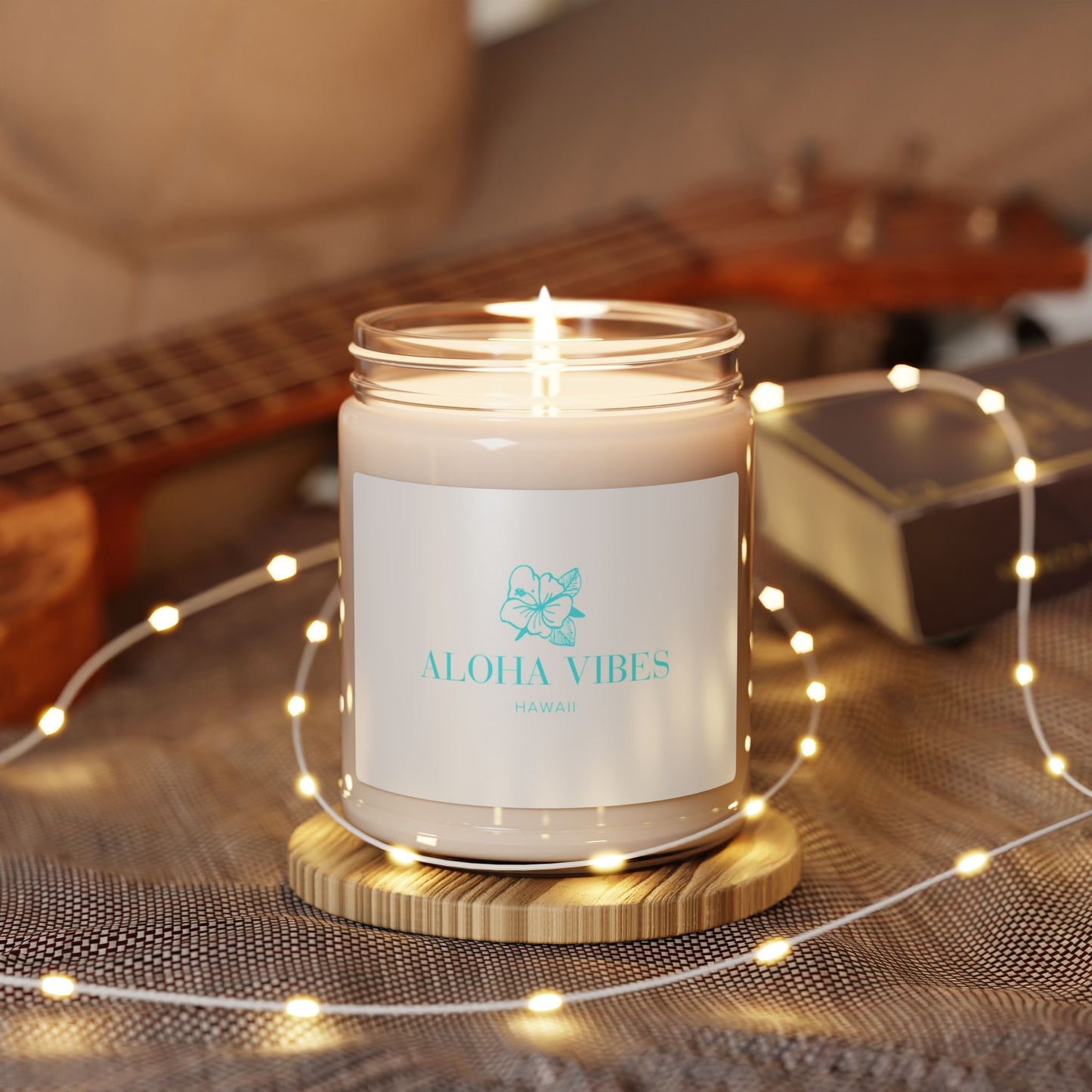 Aloha Vibes Scented Soy Candle - 9oz Aromatherapy Candle for Relaxation and Gift Giving