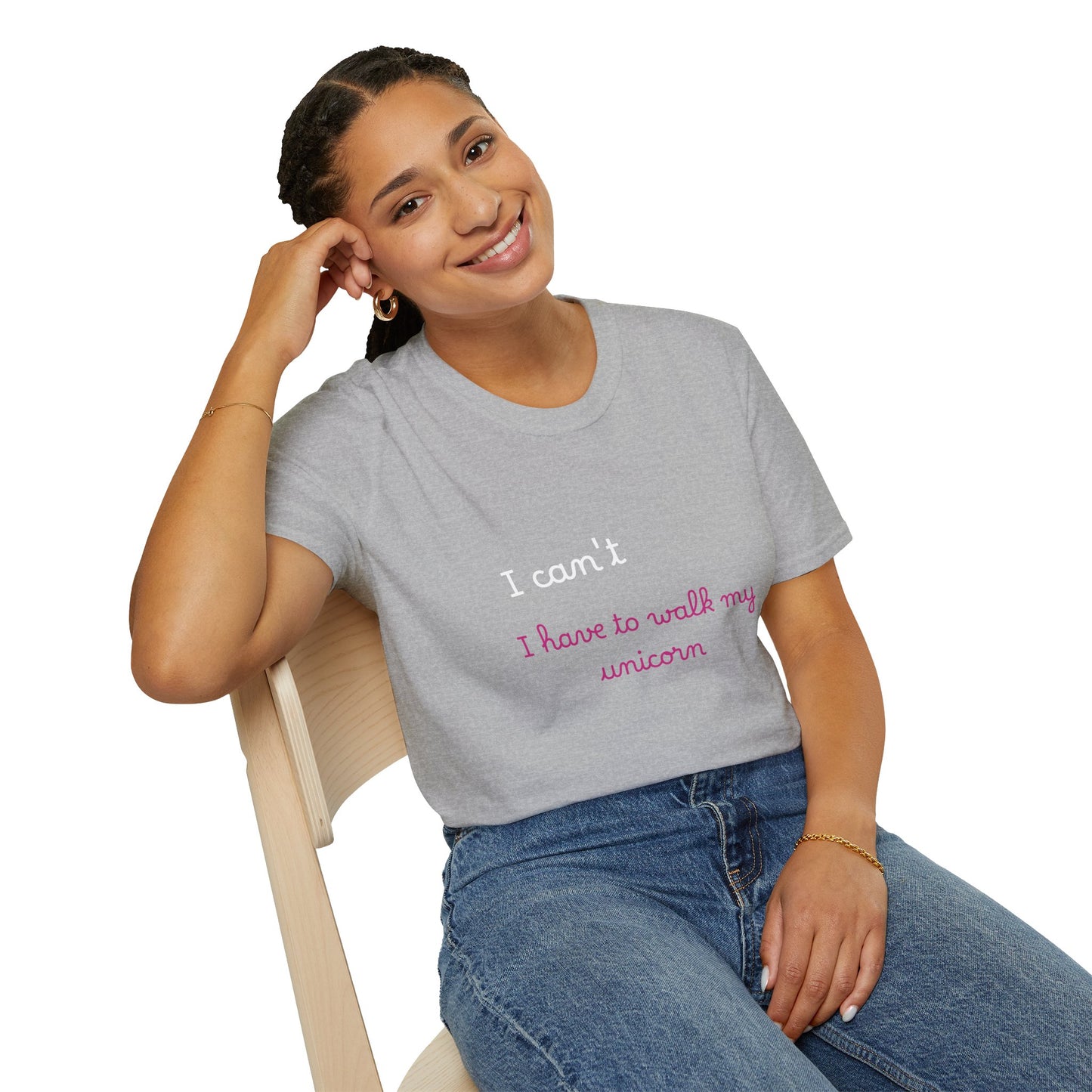 Funny Unicorn Lover T-Shirt - "I Can't, I Have to Walk My Unicorn"