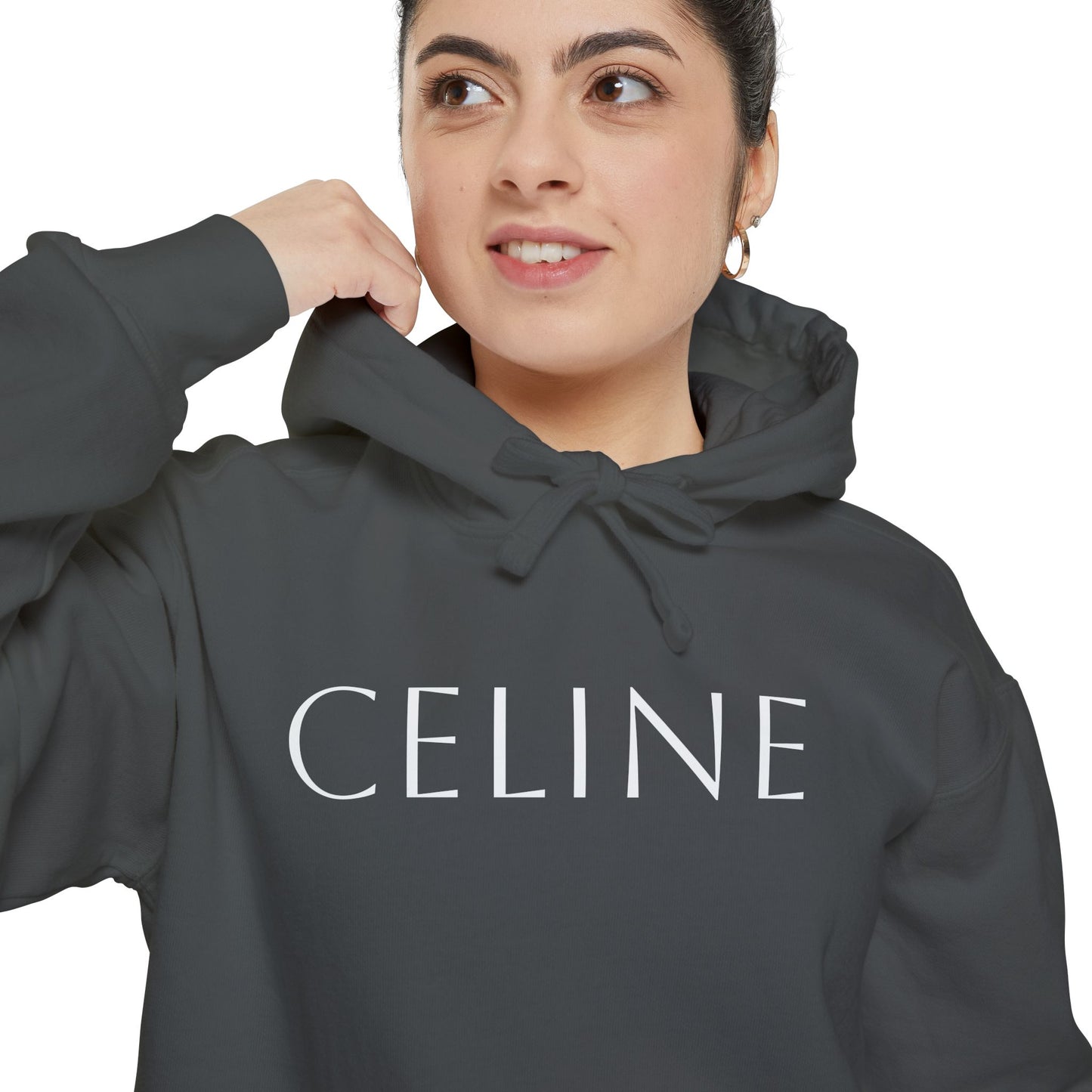 Celine Unisex Garment-Dyed Hoodie - Casual Comfort for Every Occasion