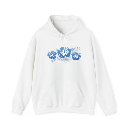 Hibiscus Floral Unisex Hooded Sweatshirt - Beach Vibes Style