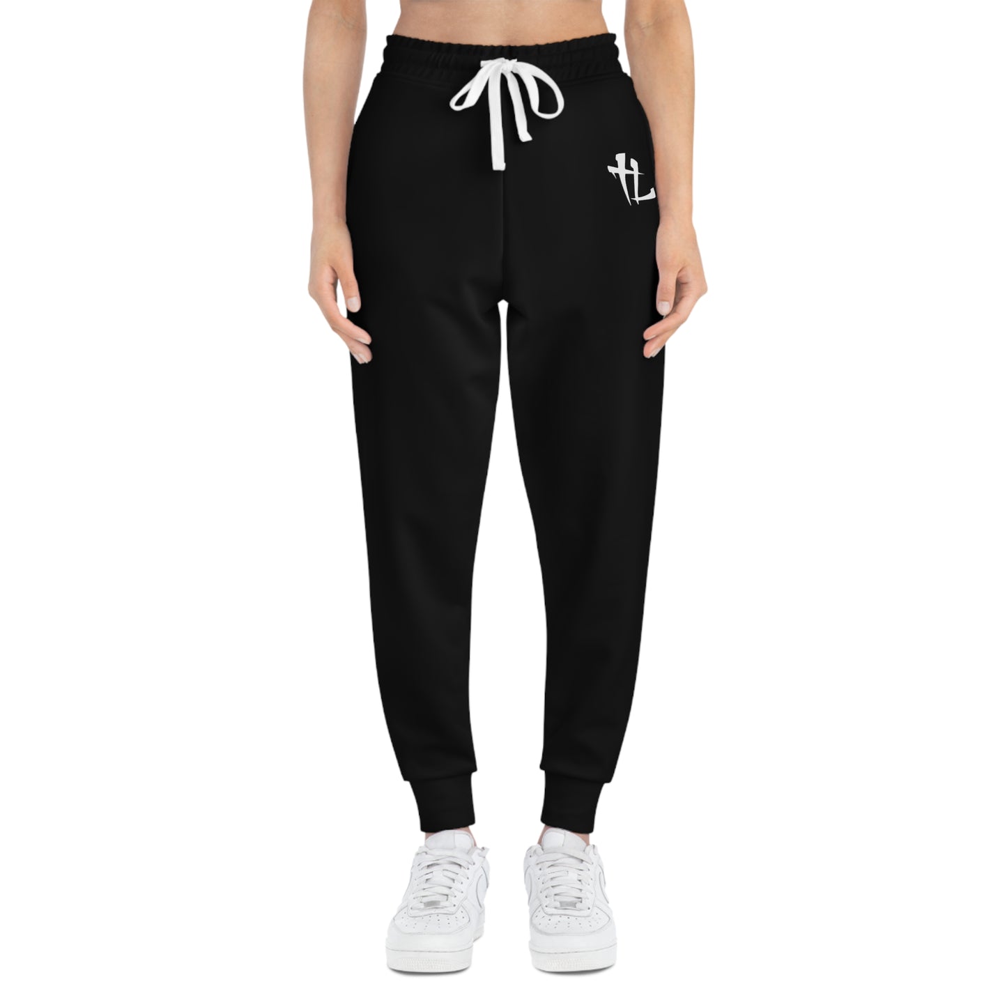 Men's Black Athletic Joggers - Comfortable Active Wear for Sports & Leisure