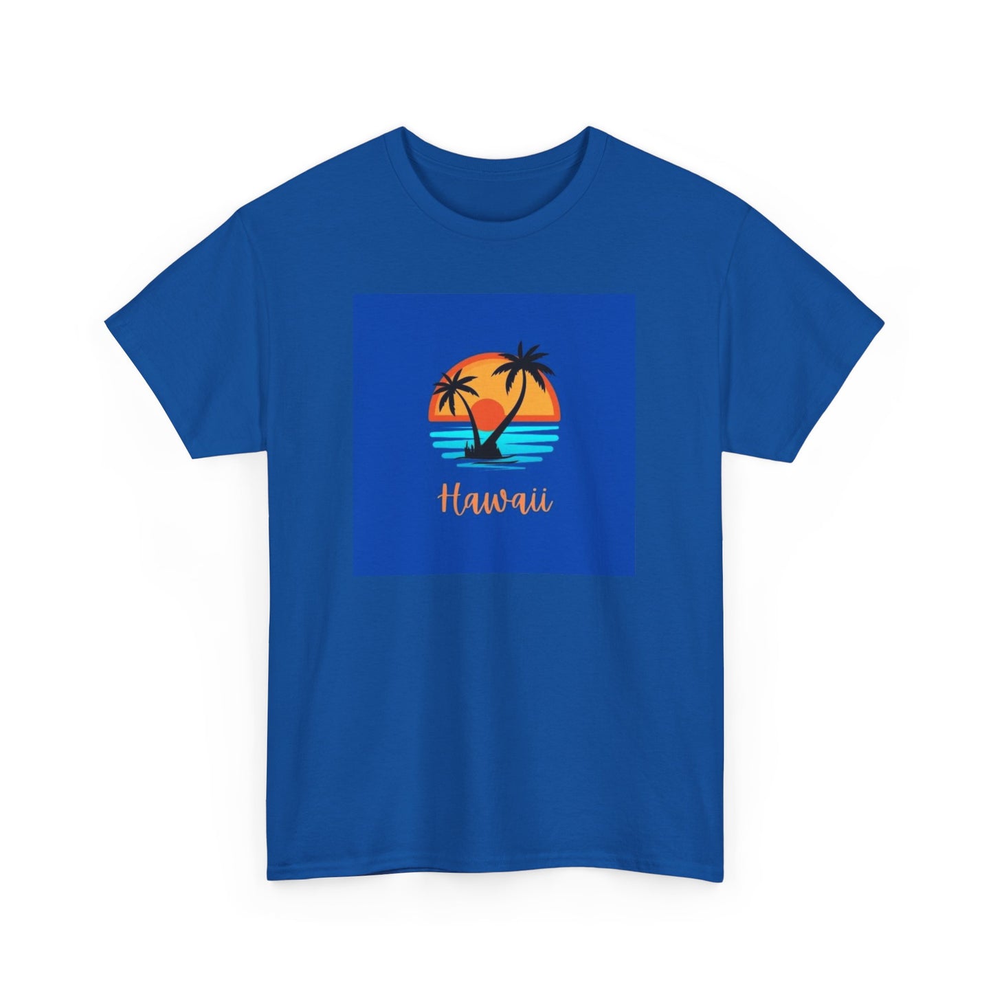 Hawaii Sunset Unisex Heavy Cotton Tee - Beach Vibe T-Shirt