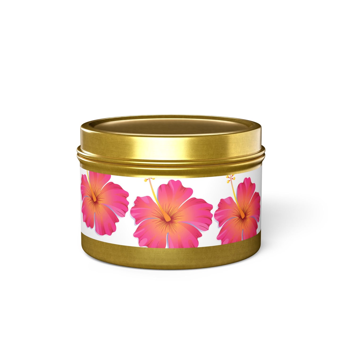 Tropical Hibiscus Scented Tin Candles - Perfect for Relaxation and Celebrations