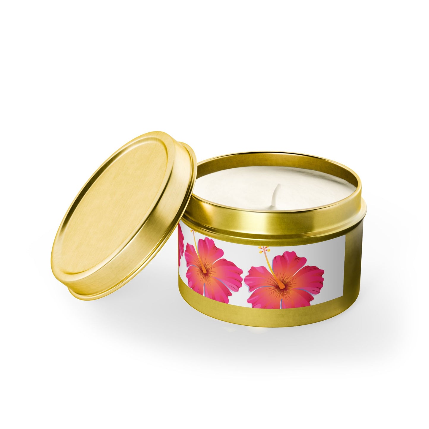 Tropical Hibiscus Scented Tin Candles - Perfect for Relaxation and Celebrations