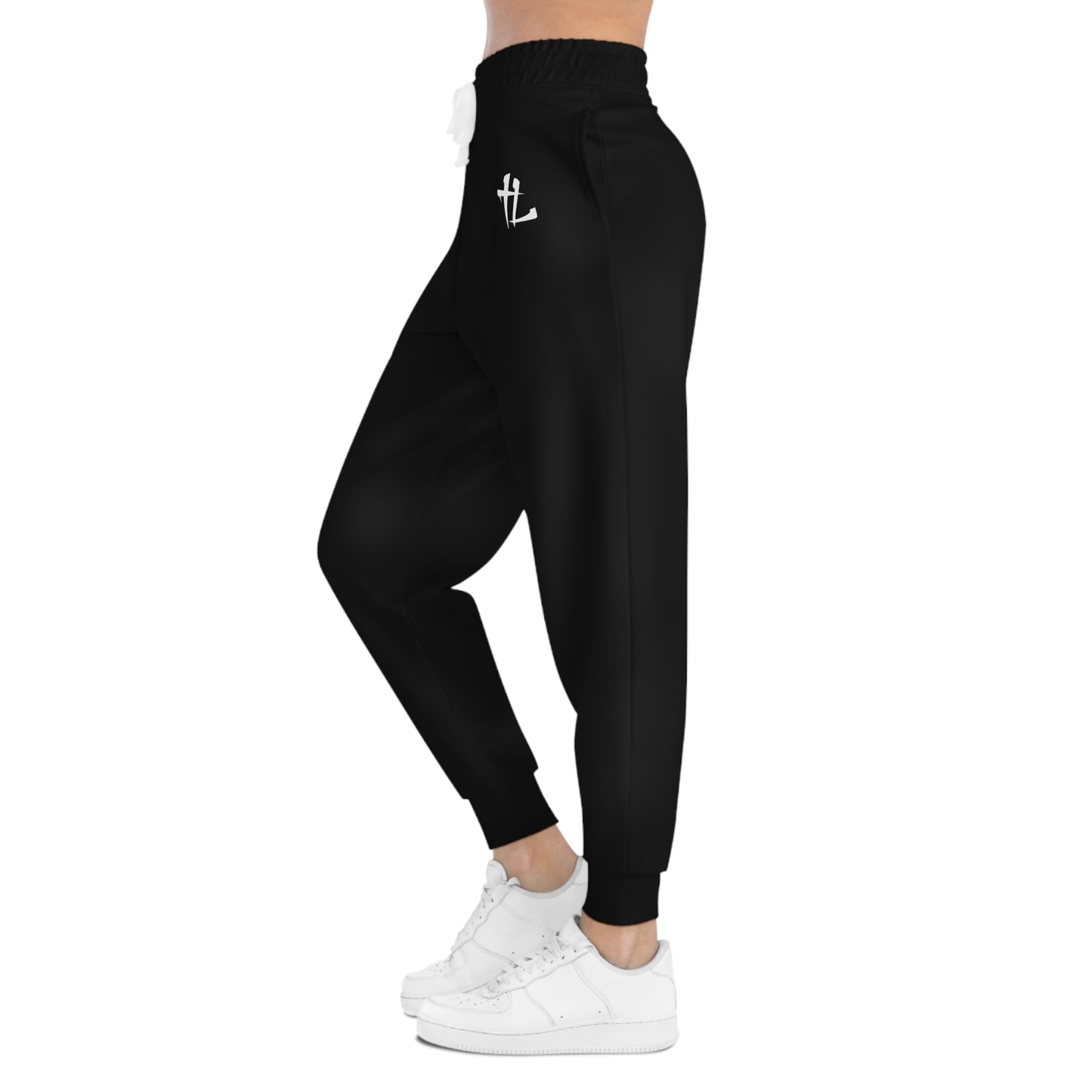 Men's Black Athletic Joggers - Comfortable Active Wear for Sports & Leisure