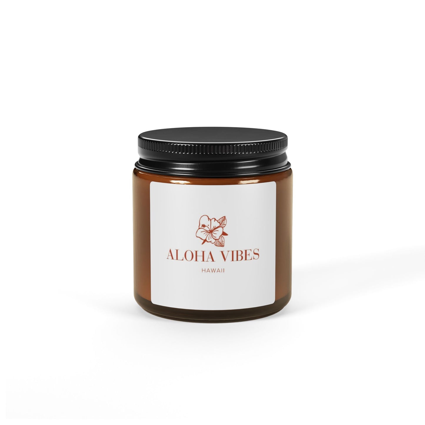 Aloha Vibes Scented Soy Candle - Relaxing Aromatherapy Candle in Amber Jar