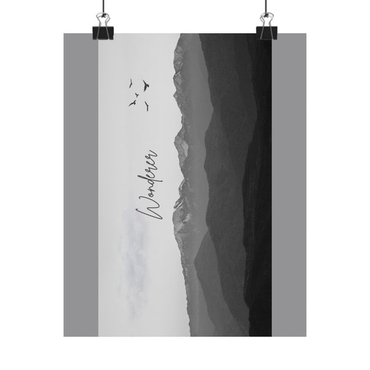 Scenic Matte Vertical Poster - 'Wander' - Inspirational Wall Art for Home Decor