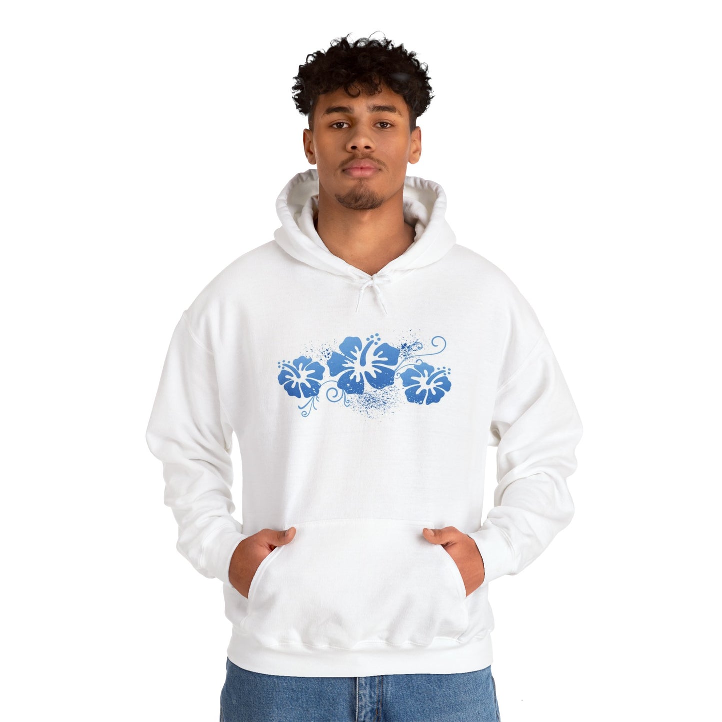 Hibiscus Floral Unisex Hooded Sweatshirt - Beach Vibes Style