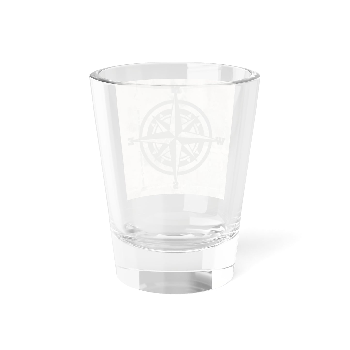 Compass Design Shot Glass - 1.5oz for Travel Enthusiasts