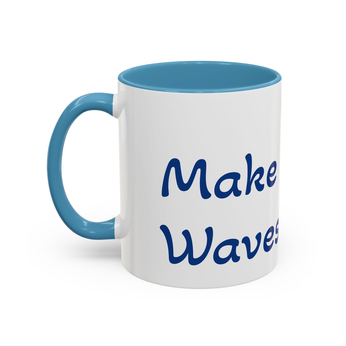 Surf's Up Accent Coffee Mug - Ocean Wave Design, Motivational Quotes, Perfect Gift for Beach Lovers