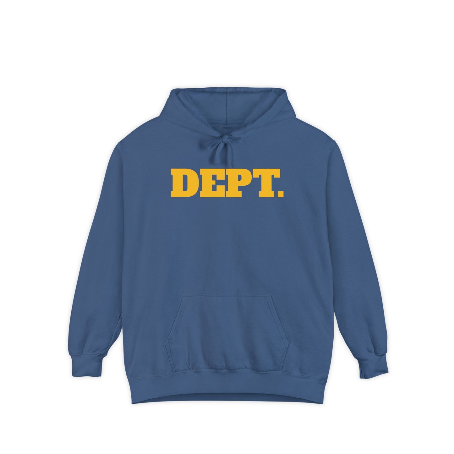 Garment-Dyed Unisex Hoodie with 'DEPT.' Print - Perfect for Casual Wear