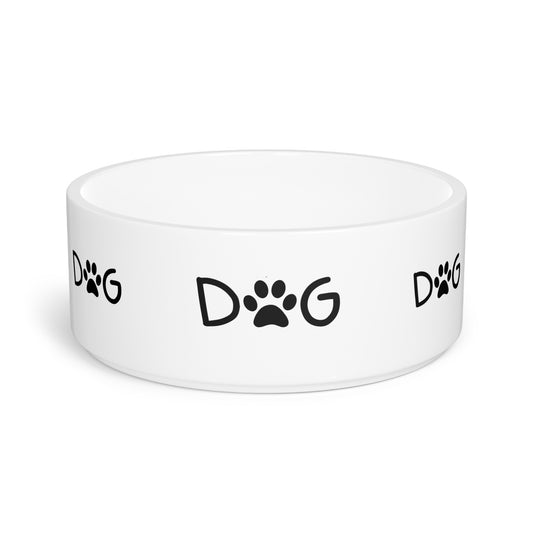 Personalized Dog Bowl - Custom Pet Dish with Paw Print Design