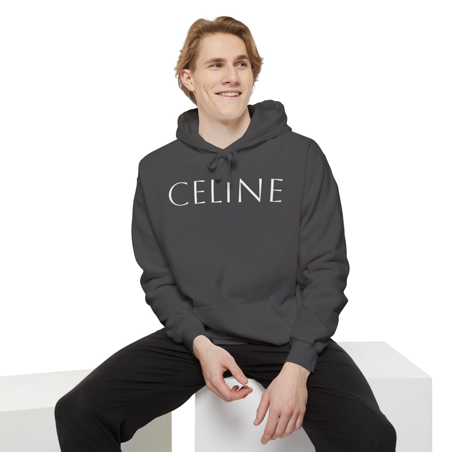 Celine Unisex Garment-Dyed Hoodie - Casual Comfort for Every Occasion