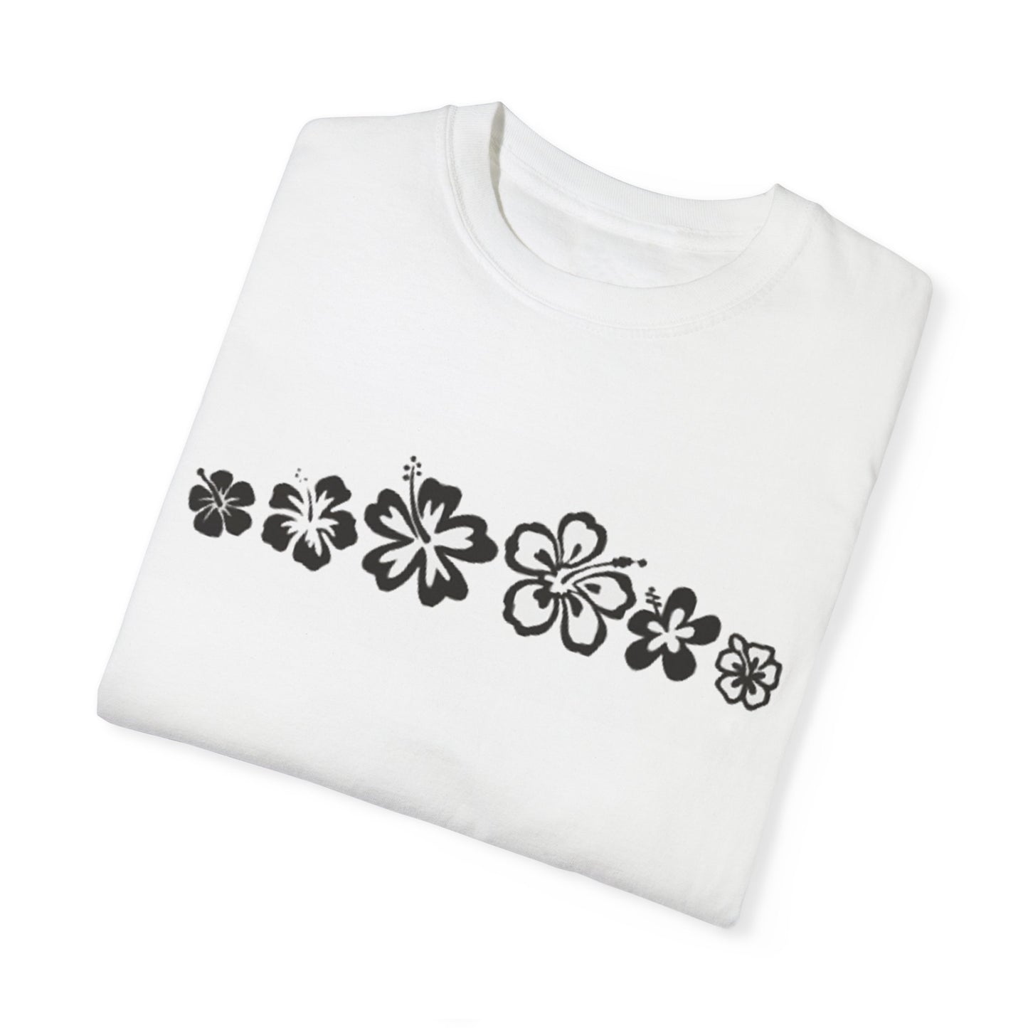 Floral Unisex Garment-Dyed T-Shirt for Summer Vibes